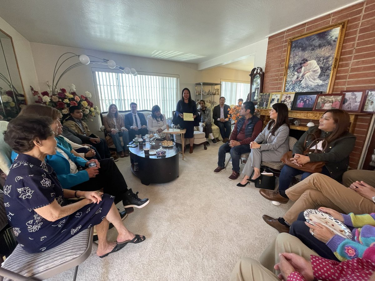 Grateful for the opportunity to join the Filipino American Democratic Clubs of San Francisco and San Mateo County at their potluck, honoring AAP| heritage month. Thanks, Tita Perla, for hosting us with such warmth and joy! 🌟🇵🇭 #AAPHeritageMonth #Sanmateocounty
