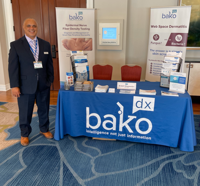 BakoDiagnostics's tweet photo. BakoDx's Sales Account Manger Garry Ince has arrived onsite and we are proud to be a diamond 💎  sponsor at the Florida Podiatric Medical Association 2023 Summer Conference in Bonita Springs, Florida🏖️. 

We ARE podiatric 👣 pathology and therapeutics!

#bakodx #dpm #fpma #footdr https://t.co/uRoErPVxd6