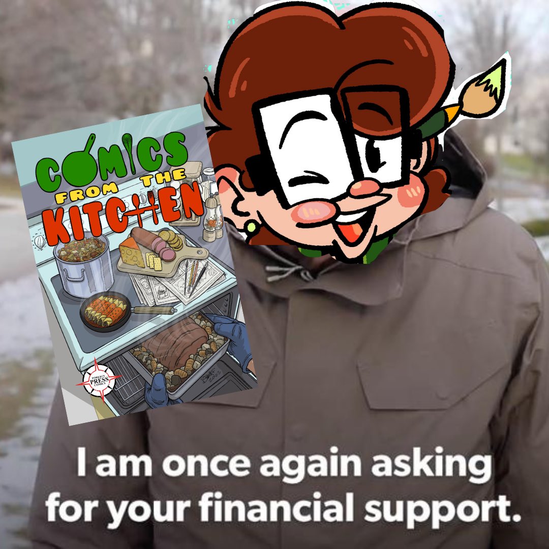 CaughtDrawing's tweet photo. Hey #comiccommunity, Reminder that I am a part of an AWESOME collection of food themed comics WITH MATCHING RECIPES! It’s a 2 in 1 deal, what are y’all waiting for? 🍕 🍕 #recipes #shopsmall #WritingCommmunity 

Consider backing it today! 🍔 🎨 
https://t.co/LdiWol3iVF https://t.co/vlqbsAY4RG