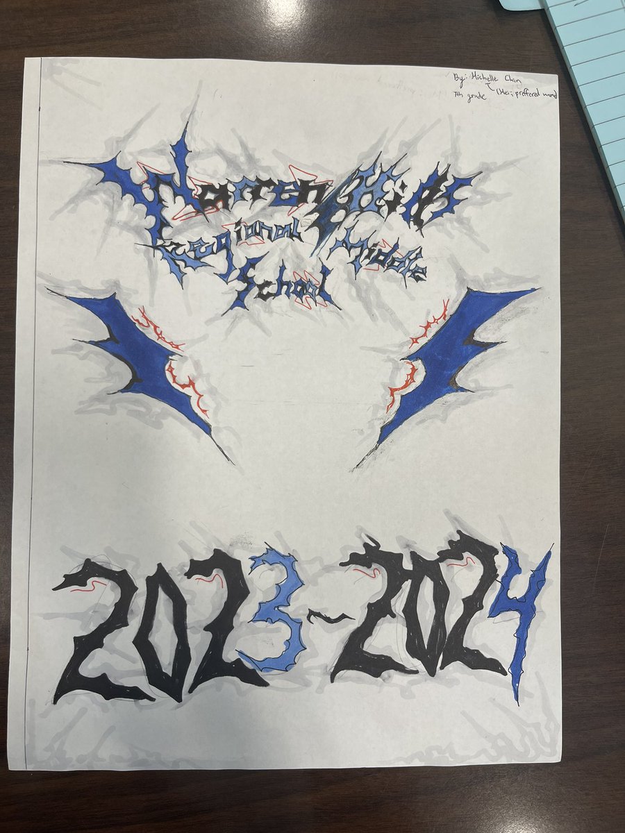 Congratulations to Mei Chin for designing the next cover of our student agendas for next year!  Not only will this be the featured cover, but Mei received a nice prize pack courtesy of the PTSA!