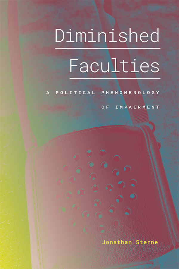We are so pleased to announce that the CCA has awarded last week the 2023 Gertrude J. Robinson book prize to Jonathan Sterne's Diminished Faculties: A Political Phenomenology of Impairment (Duke University Press). Congratulations, Jonathan!