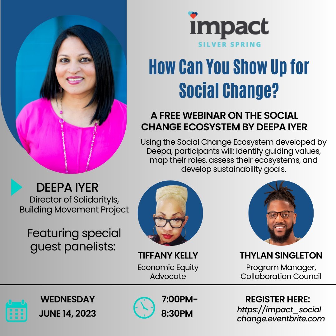 Silver Spring Justice Coalition (@silvercoalition) on Twitter photo Please join SSJC member org <a href="/IMPACTSS/">IMPACT Silver Spring</a>  for this important event!  You can register at this link: impact_socialchange.eventbrite.com Please join SSJC member org <a href="/IMPACTSS/">IMPACT Silver Spring</a>  for this important event!  You can register at this link: impact_socialchange.eventbrite.com