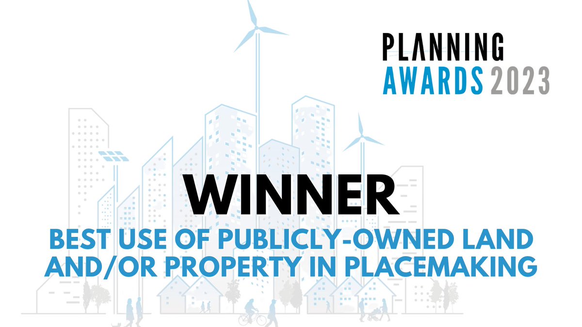 _PlanningEvents's tweet photo. Congratulations to Guildford Borough Council who are the winners of the #PlanningAwards Best use of publicly-owned land and/or property in placemaking category for their project ‘Weyside Urban Village, Guildford Borough Council’ https://t.co/gegvbNC9Hz
