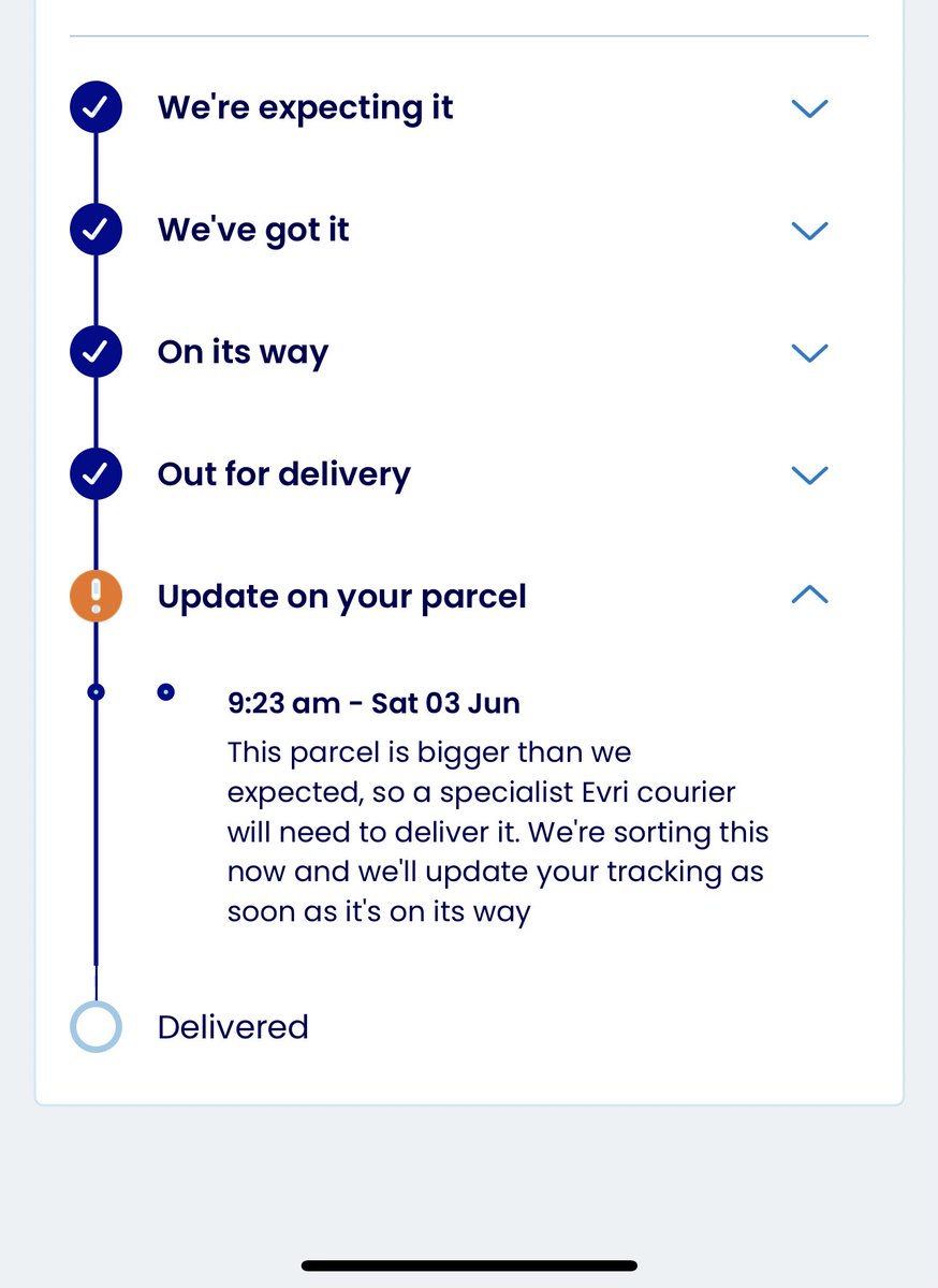 #evri Useless service!, how can a parcel be too big when you drive vans @GOoutdoors  stop using evri i still havent received my parcel almost 1week later!! SHOCKING company