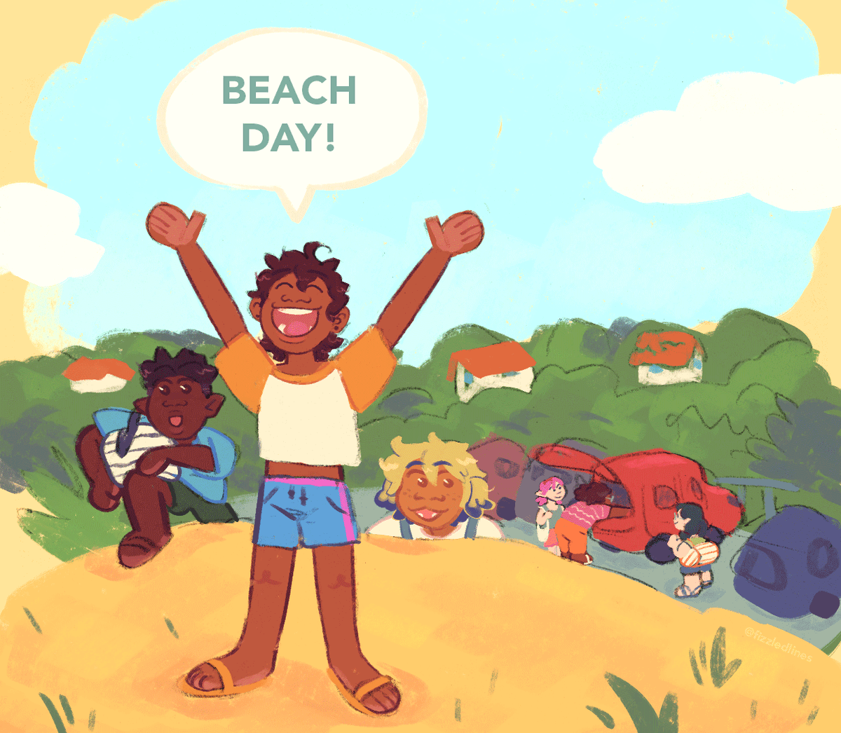 fizzledlines's tweet image. While the squad is stuck in the Human Realm, Camila decides to take them all to the beach!
Luz has it planned out, but she might&apos;ve overlooked a little detail... 😳☀️✨#lumity #TheOwlHouse  1/2