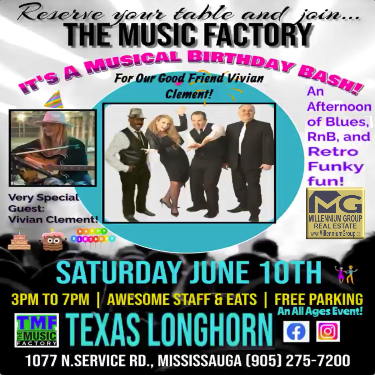 Craving live music? How about The Music Factory at Texas Longhorn this Saturday afternoon? 🎶

#MusicFactoryBand #SupportLiveMusic #MississaugaEvents #KendraCutroneBroker #TonyCutroneRealtor #MillenniumGroupRealEstate #MillenniumGroup #BestRealtorMississauga #MGroupRealtor #MGRE