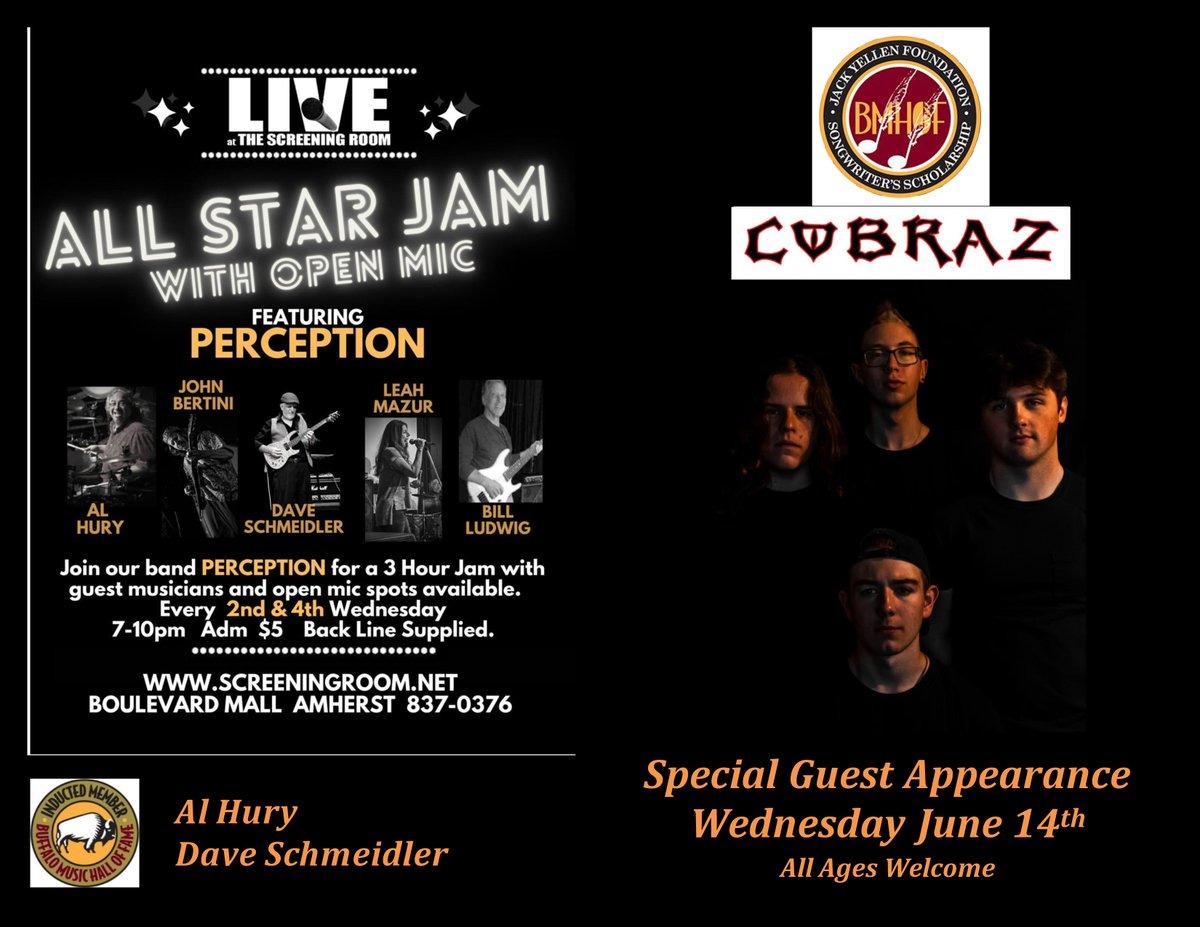 BMHOF62's tweet photo. BMHOF YELLEN Scholarship winners -COBRAZ - will make a special guest appearance in an ALL-STAR Jam on June 14th!
#halloffame, #allstarjam, #scholarship2022 https://t.co/UlcLlITd7g