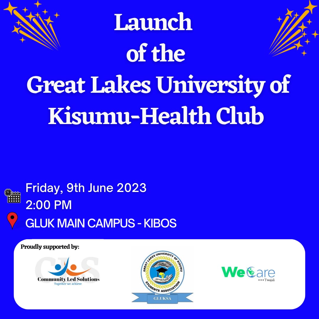 We are Super Thrilled to launch our youngest SRH Club tomorrow at Great Lakes University of Kisumu, Main Campus in partnership with @clscbo
@MeTAKenya2018 @Pads4Education @kenanjejoh @CEMIRIDE_KE @CIVICUSalliance @AmnestyKenya @KenyaSRHR @rhnkorg @WomensHealthan @NyalendaSJC