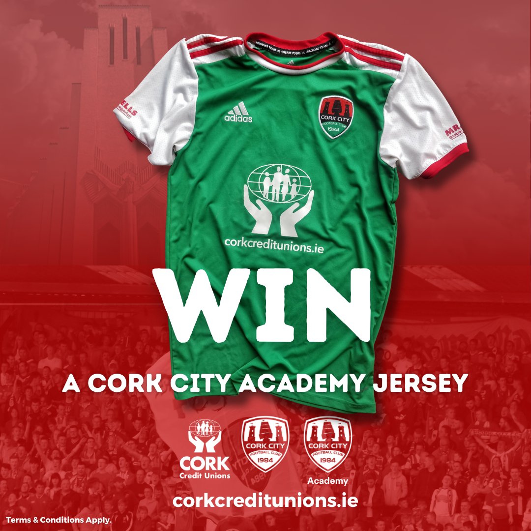CorkCUs's tweet photo. Competition Time! We're excited to giveaway a Cork City FC Academy Jersey 🥳 This jersey with the Credit Union logo is a collectors item. To enter:
🔃Retweet
❤️ Like
👉 Follow Us
📌 Name Your Local Credit Union Below
Proud partners @CorkCityFCAcad 🤝
#CCFC84 #CorkCUs #LOI https://t.co/PKQwZjaPZA