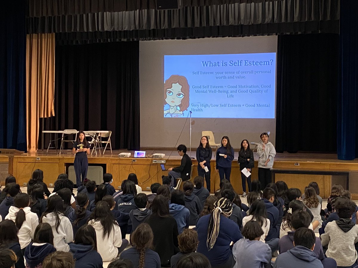 morianac's tweet photo. Thank you to our Mental Health Action Team (MHAT) for the presentation on Self-Esteem and Compassion! The students were inspirational with the message delivered today! https://t.co/wuXLvAJHdD