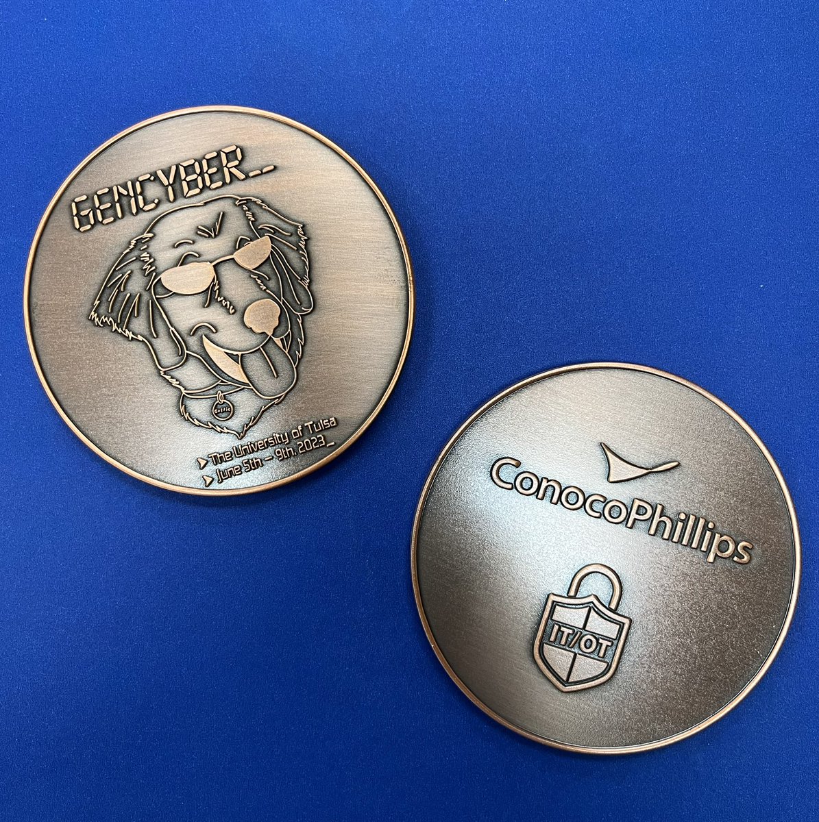 GenCyberTulsa's tweet image. Day 4 and we have a fantastic guest speaker from @conocophillips who came bearing gifts! #ChallengeCoins #gencyber #utulsaAlumnae @utulsa