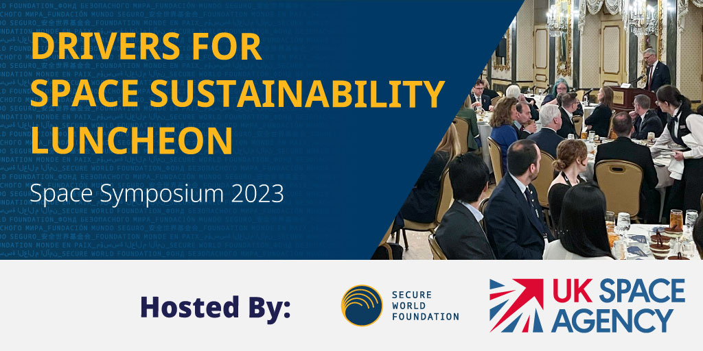 SWFoundation's tweet photo. 1/In anticipation of @SWFound's upcoming 5th Summit for #SpaceSustainability, we wanted to revisit #38SPACE's Drivers for Space Sustainability Luncheon, cohosted by SWF & @spacegovuk. For a full report on these points and more, download the report at https://t.co/9FOuF9K5jV https://t.co/lNsBP1K8YV