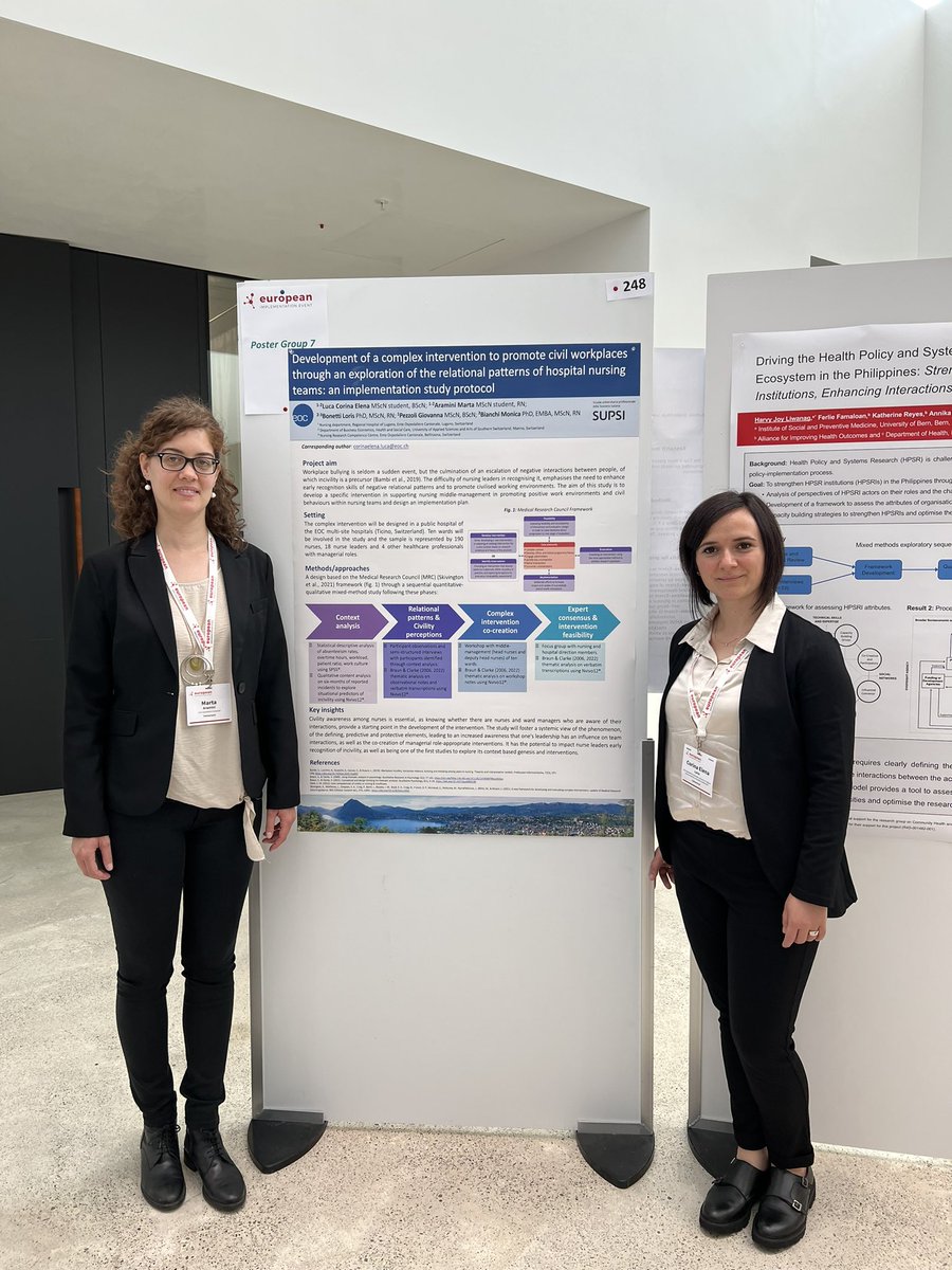 Very proud to be at EIE2023 in Basel with to MSc Nursing students! So great their presentation this morning