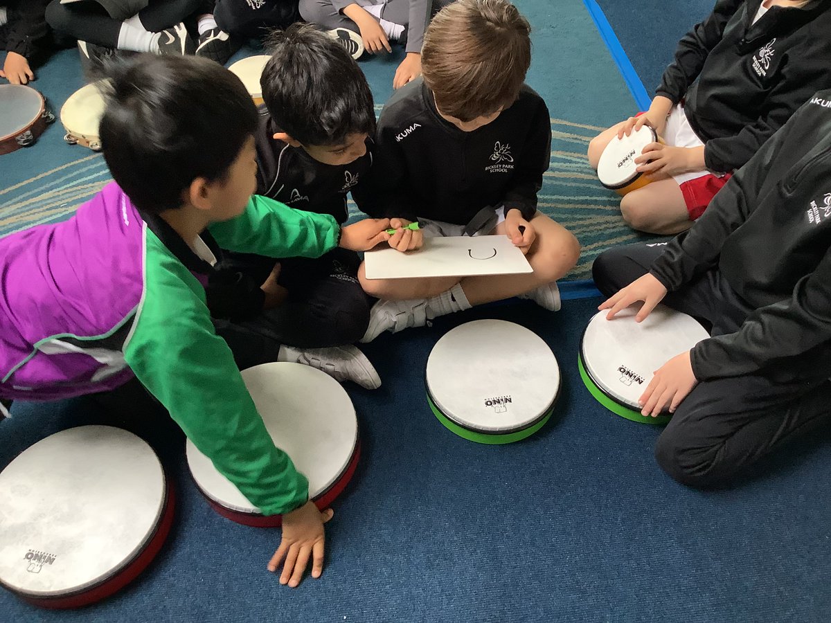 BickleyParkSch's tweet photo. #BPSyr2 have been creating graphic scores to describe the sound effects they made in Music. They have been thinking about how instruments sound and how we would draw that. We had creepy rats, creaking stairs and the rattling bones of skeletons! #BPSmusic #BPSarts #BickleyParkBuzz https://t.co/GLqwSDm6wW