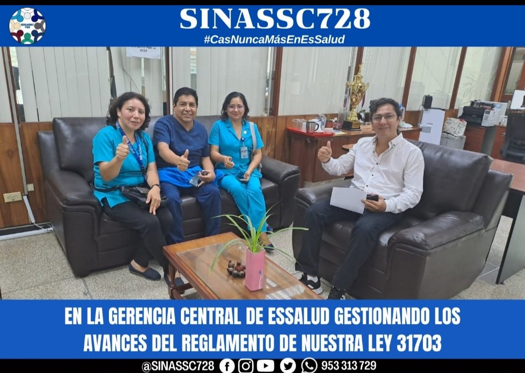 EvelynC92627891's tweet photo. Los Cas Indeterminados de Essalud solicitamos la Reglamentacion de la Ley 31703. Por un Peru Sin Cas Sin Discriminacion @EsSaludPeru @MTPE_Peru @FernandoVarelaB @chabelitacongre @sigridbazan @alex_paredes_g @JulonEdhit @ElizabethMedH @sinassc728 #CasA728EnEssalud https://t.co/GeQ3SYp596
