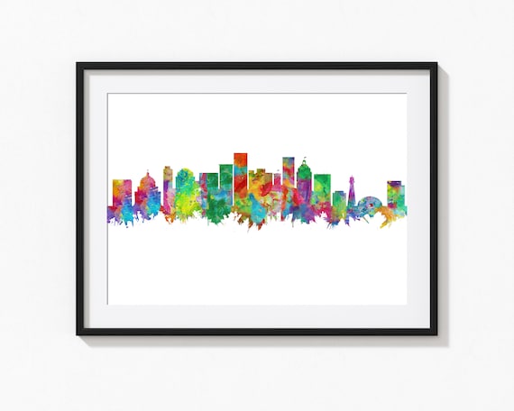 Milwaukee Skyline | Milwaukee Poster | Milwaukee Canvas | Milwaukee bit.ly/3bxcmy9 #milwaukeeskyline #milwaukeeposter @etsymktgtool