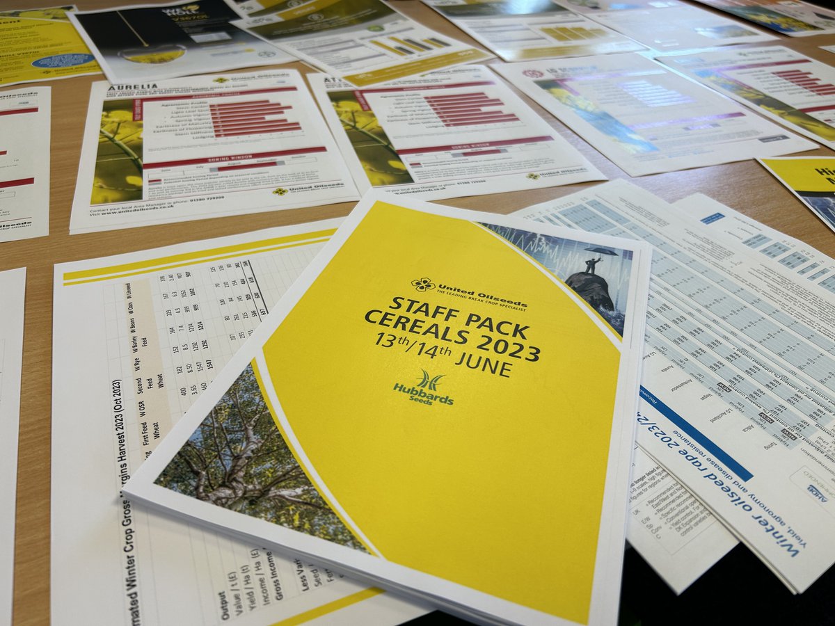 Busy in the office today preparing our staff information packs for <a href="/CerealsEvent/">Cereals Event</a> I seem to have taken over at least 3 desks! Stand 403 next week. We'd love to see you.
