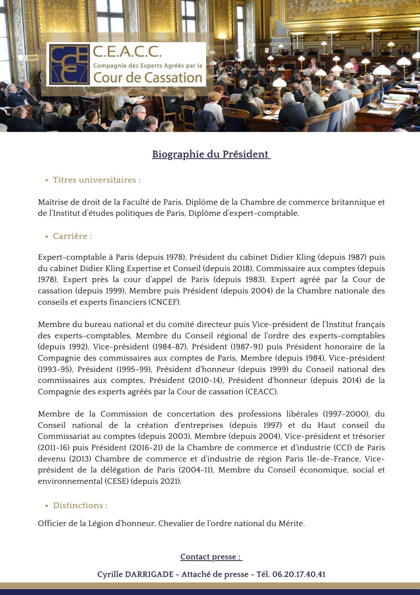 Didier Kling (@didier_kling) on Twitter photo 🗳️"Servir la cause de l’expertise dans ce qu’elle a de spécifique à l’échelon national". Tel sera le but de ce mandat au sein de la Compagnie des experts agréés par la <a href="/Courdecassation/">Cour de cassation</a> 🇫🇷
#droit #justice #economie #magistrats 🗳️"Servir la cause de l’expertise dans ce qu’elle a de spécifique à l’échelon national". Tel sera le but de ce mandat au sein de la Compagnie des experts agréés par la <a href="/Courdecassation/">Cour de cassation</a> 🇫🇷
#droit #justice #economie #magistrats
