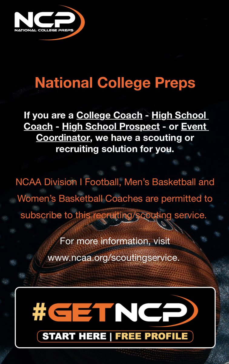 CLSportsEyeQ's tweet photo. 2 weeks from today we’ll be at Section7 in AZ. If you see me & not sure what to say, just say…
#GetNCP
We’ll gladly talk to you about scouting and recruiting.
Don’t forget…
NCAA Division I Men’s Basketball and Women’s Basketball Coaches are permitted to subscribe to NCP https://t.co/Il4qL4u473