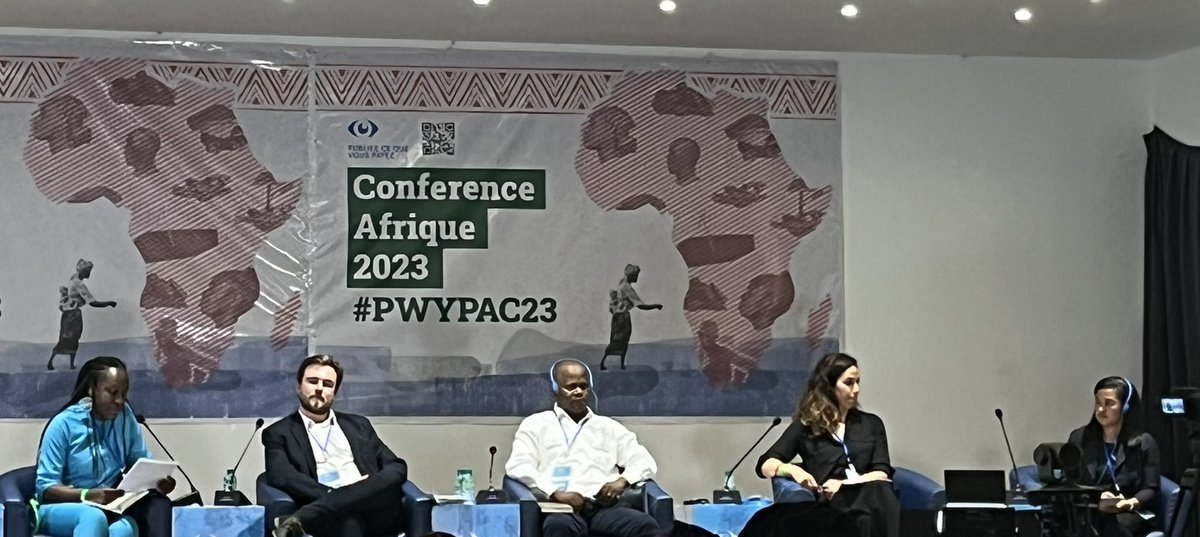 Great #TransitionMinerals in #Africa panel at #PWYPAC23 with Maria Ramos @OxfamAmerica, @JolleRav @PWYPtweets Madagascar, @DevelpmtAnalyst #PWYP Zambia, @Robin_Roels @Green_Europe, and moderator @mukupa_ln @TaxJusticeAfric!