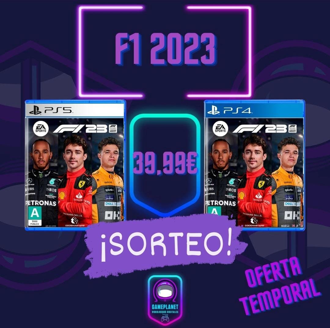 Hales_F1's tweet photo. 🚨 SORTEO INTERNACIONAL 🚨

Por cortesía de @gameplanetps, consigue GRATIS el videojuego F1 23 para PS4 o PS5 📷

Para participar: 
1. Haz RT a este tweet
2. Sigue a @gameplanetps

El ganador se anunciará el día 12 de Junio en la cuenta de @gameplanetps 📢👀

¡Mucha suerte!🍀 https://t.co/0D5B3JhsDi