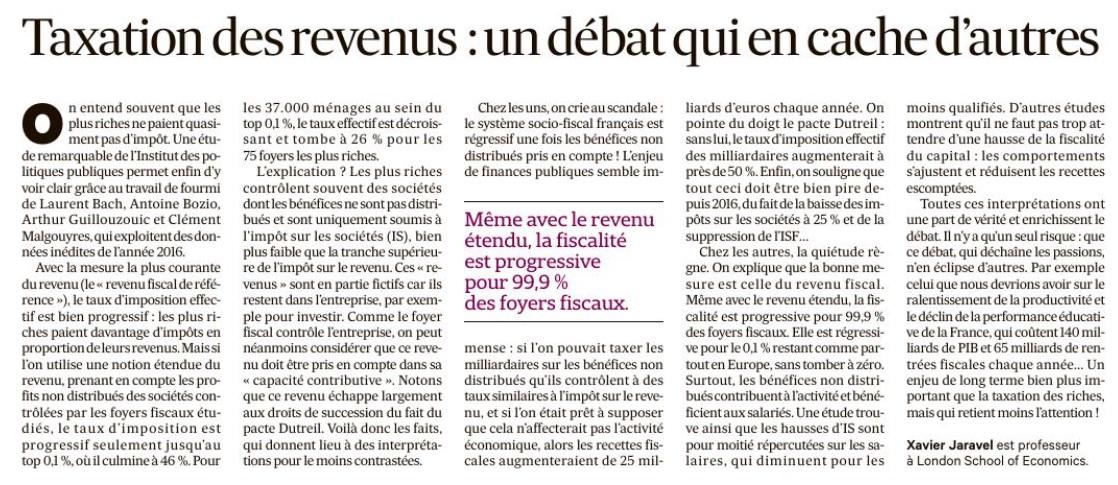Ravi de signer cette chronique <a href="/LesEchos/">Les Echos</a> pour mettre en perspective l'excellente Note <a href="/IPPinfo/">IPP - Institut des politiques publiques</a>, qui suscite des interprétations plutôt contrastées !