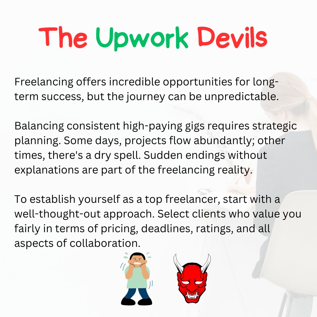 Zimbola_Simi's tweet photo. Good-Bad-Ugly Clients - Upwork

Just like toxic bosses in office/toxic clients in a business - there are toxic clients on #freelancerplatforms.

AVOID at all costs. Even if it's $1000 for a gig.
These POINTERS will help you identify negative clients.

#Upwork #Fiverr #gigs #Jobs https://t.co/rz7z0xotFl