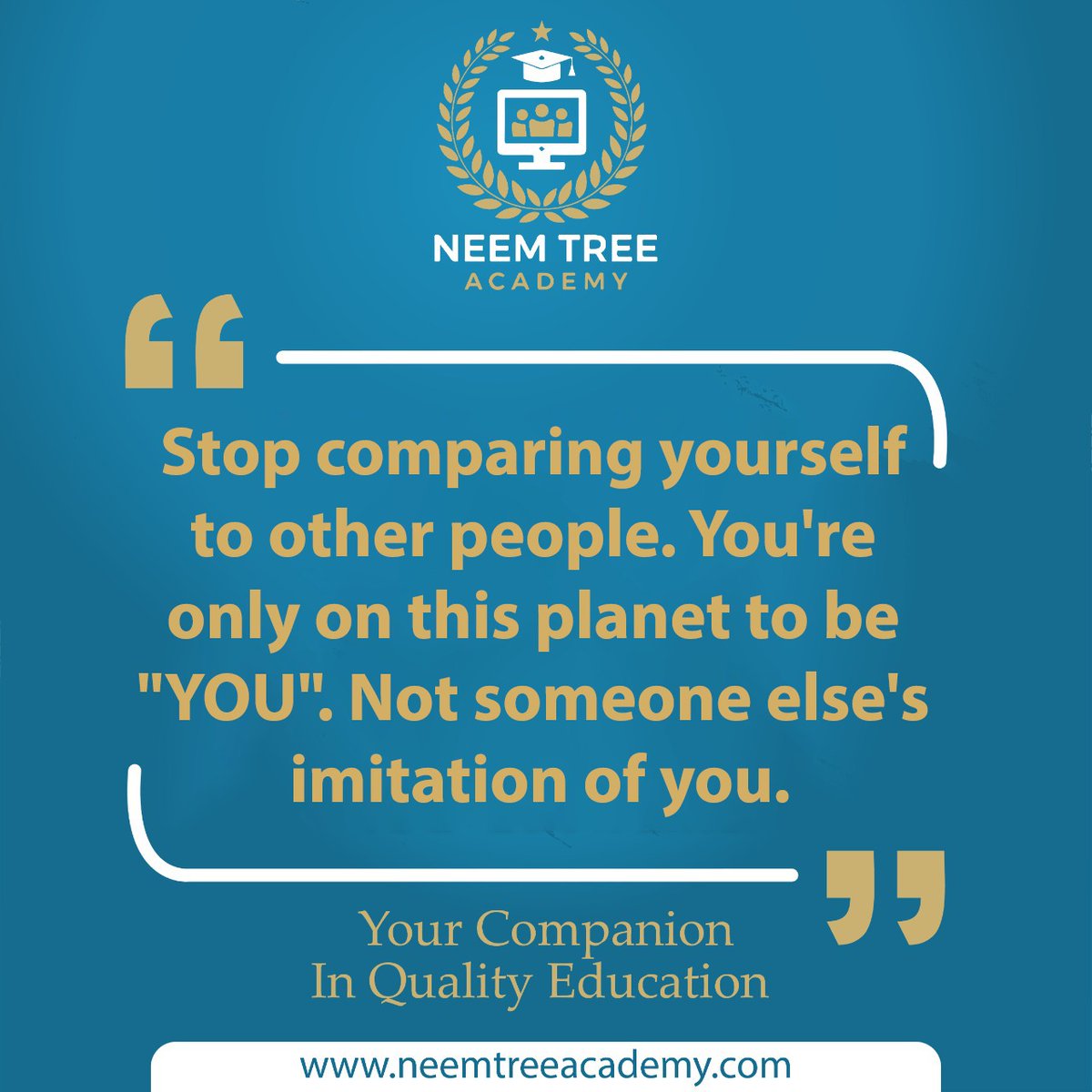 neemtreeacademy's tweet image. #BeYourself #SelfAcceptance #EmbraceYourUniqueness #AuthenticityMatters #Individuality #SelfLove #NoComparisons #OwnYourIdentity #UniqueBeing #EmbraceOriginality #SelfExpression #TrueToYourself #SelfDiscovery #UniquenessIsBeautiful #CelebrateIndividuality #NoImitations