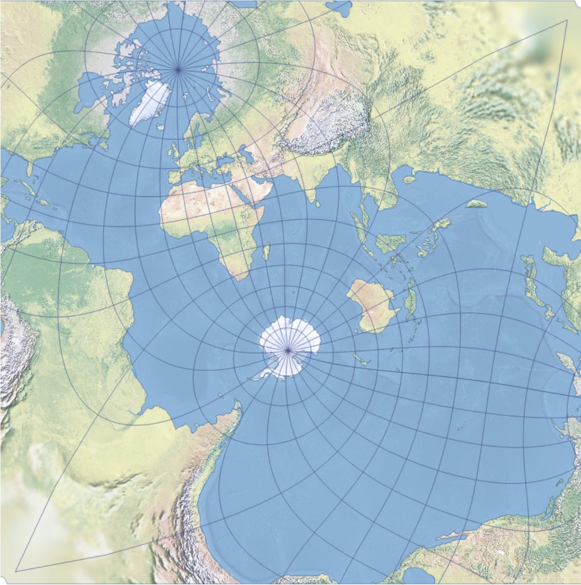 StanislasC's tweet photo. world oceans day. A funny map that help realise that they represent 70.8% of the earth surface and that they are all connected as if they were a single continent. They produce 50% of our oxygen and account for 30% of the carbon absorption. And somehow, we all come from there. https://t.co/oDhlP7pUEi