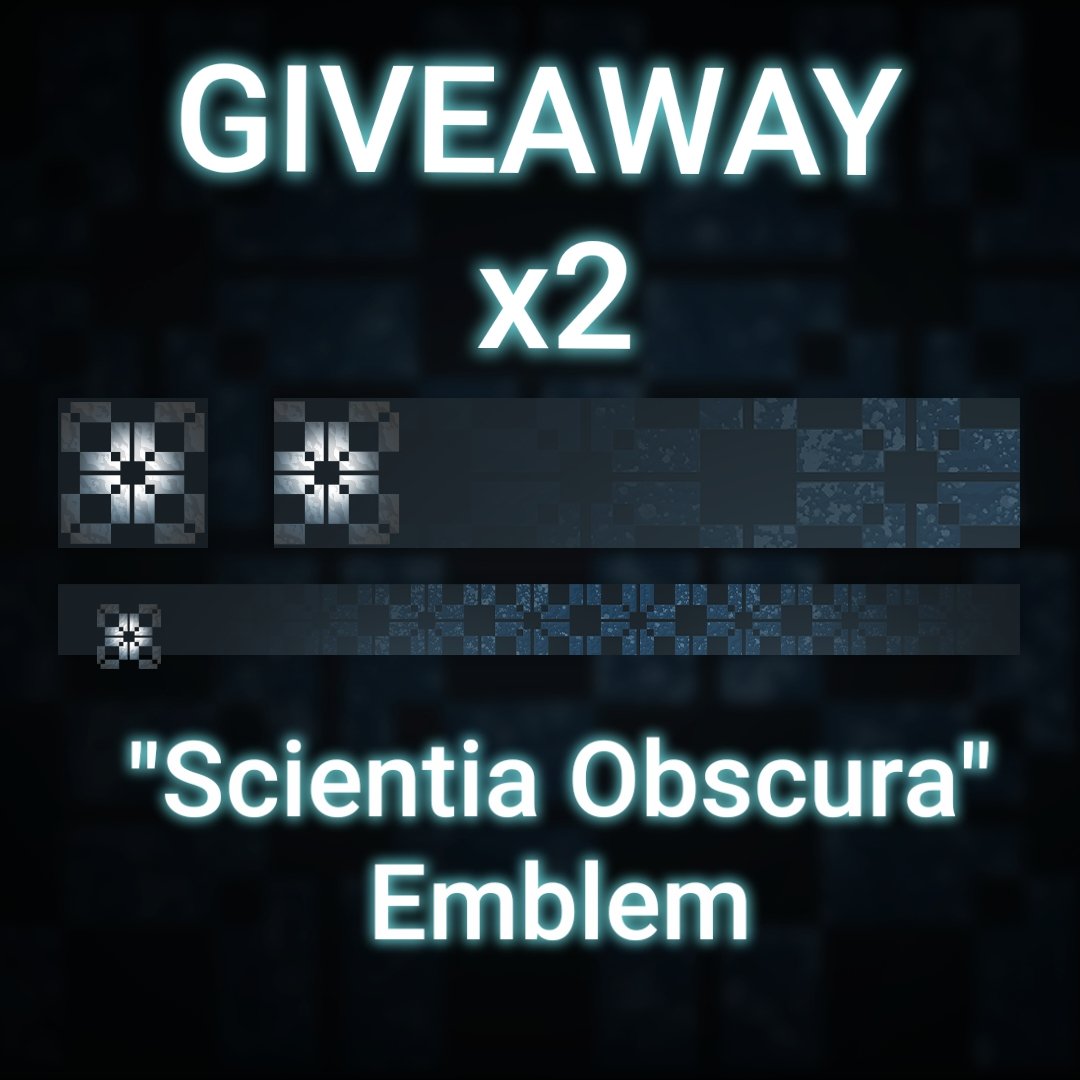 Zzephiris's tweet image. ✨️ Thursday Giveaway ✨️
For x2 "Scientia Obscura" emblem.

To participate:

1) Follow @Zzephiris and @MarathonTheGame 
2) Like &amp;amp; RT
3) Tag a friend💫
Bonus: Follow me on YouTube! youtube.com/@Zzephiris

Winners announced on 06/13!
Good luck 🩵