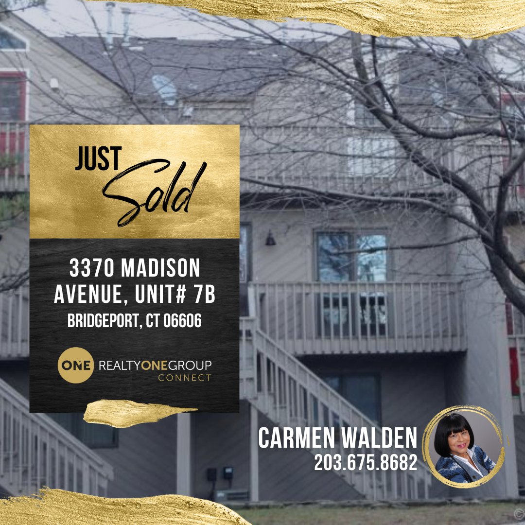 Another ONE Sold by Carmen Walden! Congrats to you & your clients! ☝️🙌
#JustSold #Realestate #Bridgeport #rogconnect #one #Openingdoors facebook.com/16025354531814…