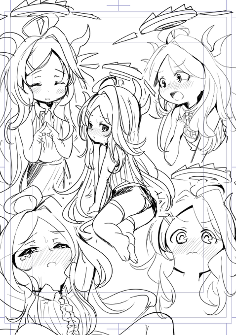 いろんなヒナ描いてたらすぐ時間なくなった https://t.co/d7ICORO7xM