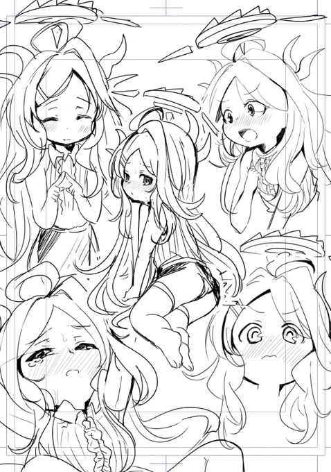 いろんなヒナ描いてたらすぐ時間なくなった https://t.co/d7ICORO7xM