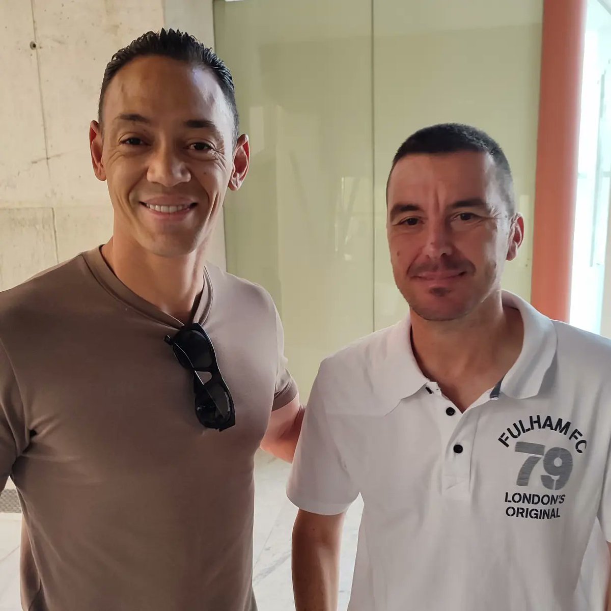 DlaRosaFC's tweet photo. Tridente brasileño en el homenaje a Joaquín: Denilson, Assunçāo y Oliveira. https://t.co/m0C7fu0dmu