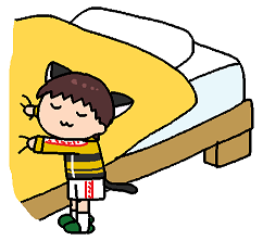 「( ˘ ω ˘ )<もう寝ろ…」|ねまきʕ •ᴥ• ʔのイラスト