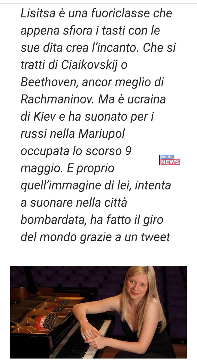 voliamoviaora's tweet image. Cancellare il concerto ad una pianista Ucraina, crederla Russa, ed esserne fieri? 
Fatto✅
Su espressa richiesta del sindaco di #Lerici l'esibizione non ci sarà. Per le sue posizioni filorusse Lisitsa, conosciuta come The Queen of Rachmaninov.