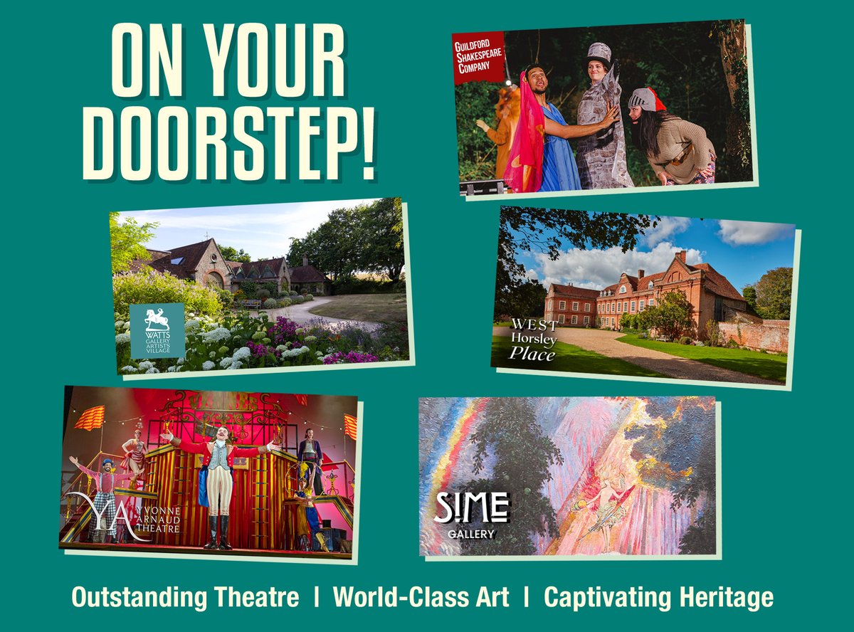 Five of Surrey’s best-loved cultural organisations have teamed up to encourage audiences, art-fans, walkers, history-buffs, nature-lovers… EVERYONE to explore what’s on their doorstep.

Who knows what you'll discover #OnYourDoorstep this summer?

guildford-shakespearecompany.co.uk/on-your-doorst…