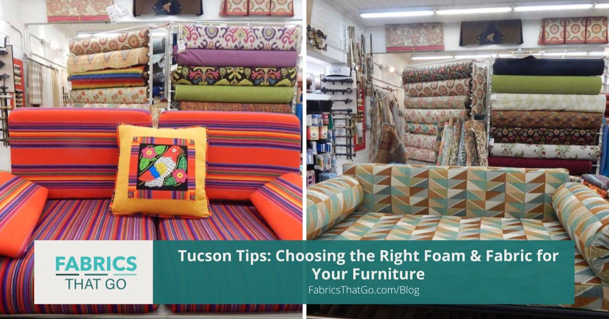 When it comes to foam & fabric, comfort & function are key to the perfect furniture. Find out more: bit.ly/43uuI8T 

#Fabrics #Fabric #Foam #TucsonFabricStore #HighQualityFabrics #Upholstery #Reupholstery #FabricDesign #FabricShop #SupportLocalAZ #Tucson #Arizona