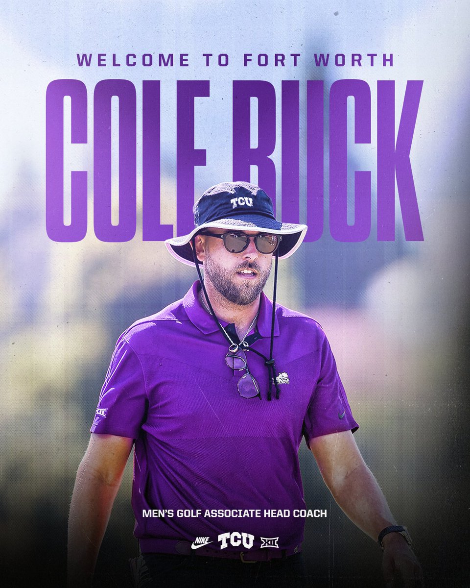 TCUMensGolf's tweet photo. The TCU graduate returns home! 
Welcome back Cole Buck! 

🔗 https://t.co/CST6nbPXa7
#GoFrogs https://t.co/1Fm3RY3aTR