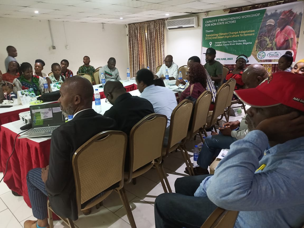 ZachFemi's tweet photo. @CSDevNet1 held a one (1) day Capacity building workshop for non-state actors at grassroot level to translate Climate Change Adaptation and Smart Agriculture to Farmers in Cross River state.
#ClimateAdaptationStrategy
#WhatHasChanged?
@PACJA1 
@CSDevNet1 https://t.co/xJj1XMO8Zi