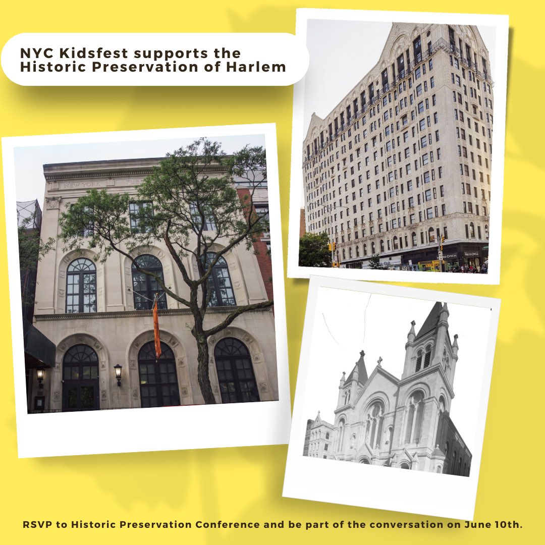NYC Kidsfest supports the Historic Preservation of Harlem. 
 #harlemonestop and the #West Harlem Community Preservation Organization, with #CB9 Manhattan and community partners will host a day-long conference. 

RSVP NOW: eventbrite.com/e/2023-harlem-…