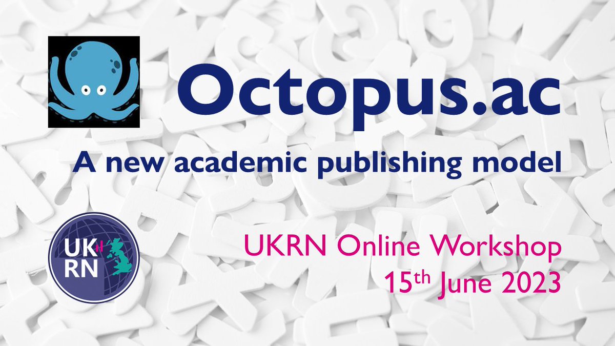 UK Reproducibility Network @ukrepro.bsky.social (@ukrepro) on Twitter photo Next week, join <a href="/octopus_ac/">Octopus.ac</a> to discuss the established publishing model, and how Octopus.ac aims to create a new culture of collaboration and recognition.
Thursday 15 June 2023, Info & registration: ukrn.org/event/octopus-… Next week, join <a href="/octopus_ac/">Octopus.ac</a> to discuss the established publishing model, and how Octopus.ac aims to create a new culture of collaboration and recognition.
Thursday 15 June 2023, Info & registration: ukrn.org/event/octopus-…