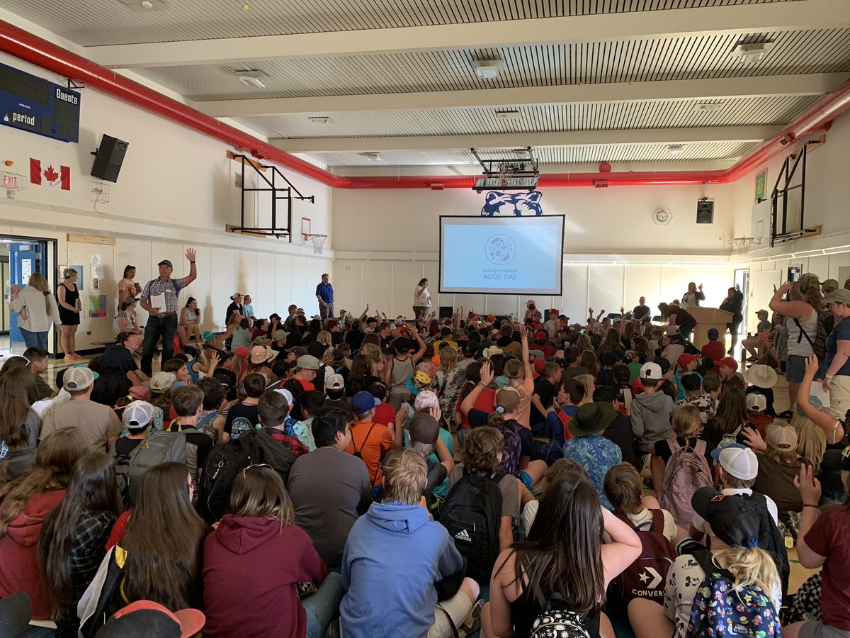 Here we go! We are so excited for our first Kathyrn Aggie Day! Thank you to all guests and students <a href="/Beiseker_school/">Beiseker School</a> for joining us! #rvsed #agforlife