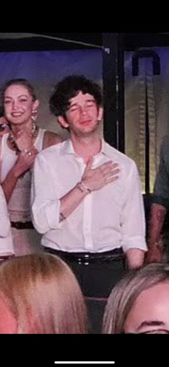 1989healy's tweet photo. The hand on his heart is very personal to me https://t.co/753bLjCjxF