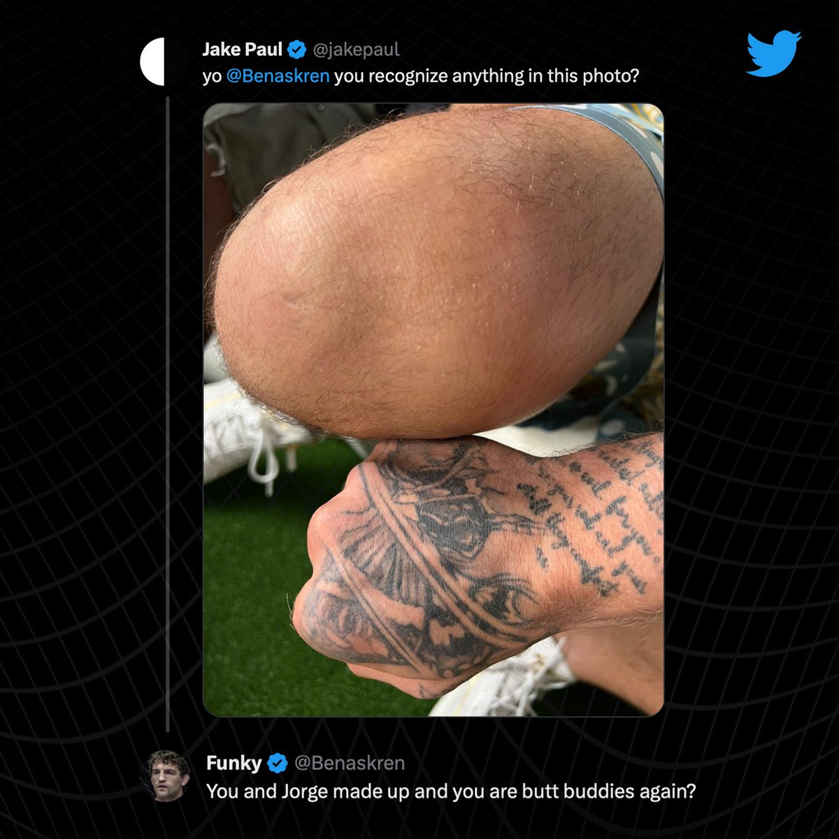 HappyPunch's tweet photo. Jake Paul randomly taking shots at Ben Askren today 😬 https://t.co/be8SaGAUxp