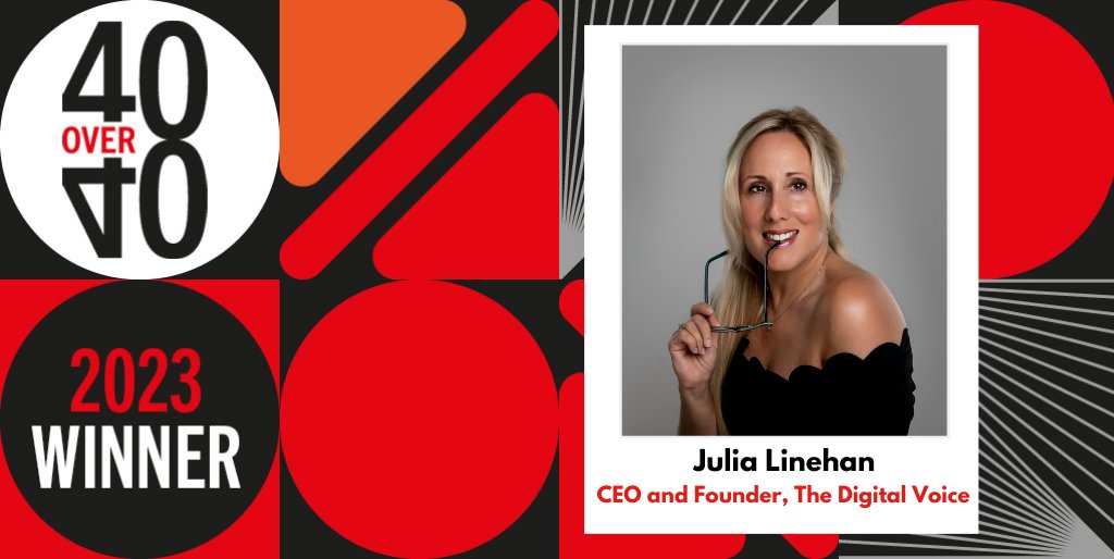 juliasmithtdv's tweet photo. WOOOOW! Bouncing off the walls for this one. @Campaignmag #Campaign40over40 - and in my final year of my 40s so just snuck in! #proudmoment and thanks for all the support from my amazing team @TheDigitalVoice  😍 https://t.co/tJyOJmLWqC