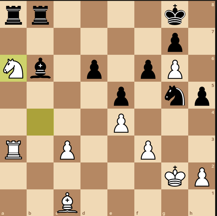 #quotichess <a href="/Cm1Cm2Pasteur/">Classe De CM</a> Bonjour,
Nous déplaçons notre cavalier en A6.
A votre tour ...