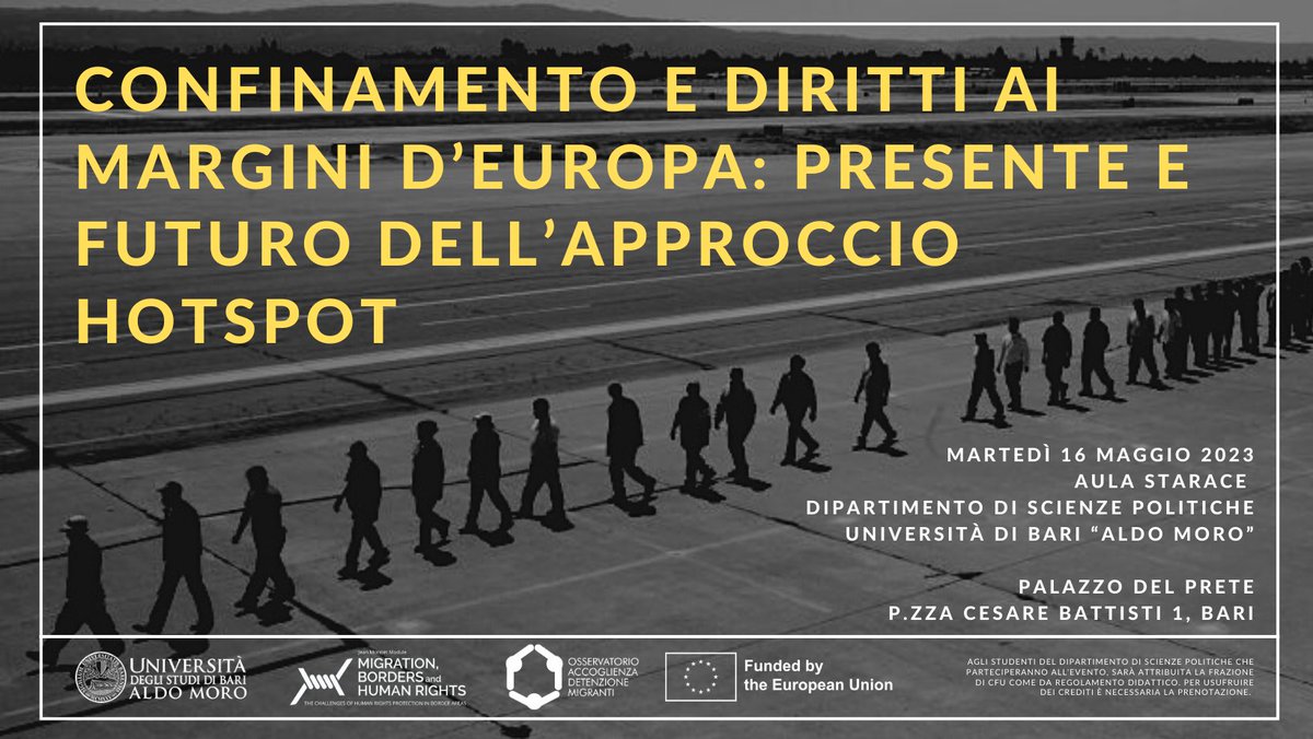 Finalmente disponibili i video della conferenza

#Confinamento e #diritti ai margini d'europa: Presente e futuro dell'approccio #hotspot 

manageweb.ict.uniba.it/it/elenco-siti…

con
@L_Canzutti
<a href="/smartitaz/">Martina Tazzioli</a>
@anaballes
@drkiarastorm
<a href="/asgi_it/">ASGI</a>
<a href="/GaranteNPL/">Garante Nazionale PL</a>