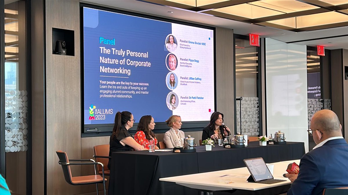 Corporate Networking at #TheALUMS 🔥
“When you help people, they will help you back…it’s all about human interaction” - Pippa Begg, Co-CEO, <a href="/BoardIntel/">Board Intelligence</a> and
“Brick buildings don’t do business with brick business. People do business with people” - <a href="/drpattifletcher/">drpattifletcher</a>, CMO at <a href="/limeade/">Limeade</a>