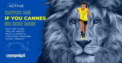 You’re invited to: Catch Me If You Cannes 5K Run 2023. Energize Your Day And Build Timeless Relationships On The Run! SIGN UP TO: Catch Me If You Cannes 5K Run 2023 fal.cn/3yVPa #MarketMakers #SDG3 #mActive #CannesLions #CannesLions2023